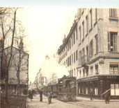 CPM Locomotive Winterthur type 020 et remorque types A et B rue Gambetta vers 1900