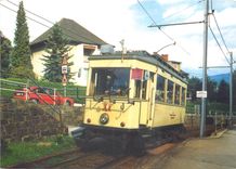 CPM Tw. XI der Poestlingbergbahn am 9. September 1990 neben der Hagenstrasse