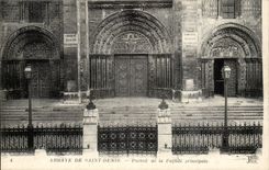 abbey of Saint Denis CPA Gate of the principal frontage