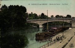 Neuilly sur Seine CPA Edges of the Seine
