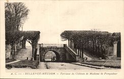 Bellevue Meudon CPA Terrace of the castle of Madam de Pompadour