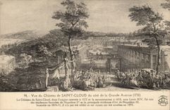 CPA Vue du chateau de Saint Cloud du cote de la Grande avenue (1730)