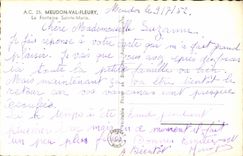 Meudon Tal liliengeschmuckte MODERNE KARTE der Brunnen Sainte Marie