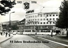 CPM Jahre StraBenbahn Jena Der Holzmarkt zentrale Umsteigestelle 1975