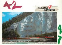 CPM Der Glacier Express in der Rheinschlucht bei Versam