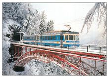 CPM Chemin de fer Aigle Sépey Diablerets pont du Vanel 1993
