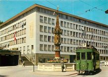 CPM Bâle fontaine du marché au poisson