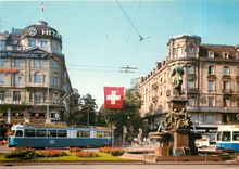 CPM Zurich Bahnhofplatz mit Alfred Escher Denkmal