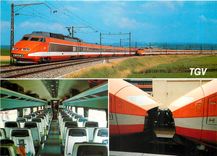 CPM TVG chemin de fer Français