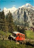 CPM Muren Allmendhubelbahn mit Eiger Monch und Siberhorn