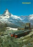 CPM Gornergrat ob Zermatt im Wallis Bahnstation mit Matterhorn