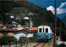 CPM Roveredo GR Ferrovia turislica catione Cama con automotrice