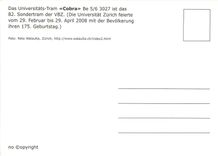 CPM Das universistats tram Cobra Sondertram der VBZ