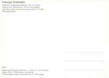 CPM Freiburger StrabBenbahn  Bismarckallee vor dem alten Hauptbahnhof 17 4 1986