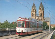 CPM Freiburger StraBenbahn Stadtbahnbrucke am Hauptbahnhof 10 6 1993