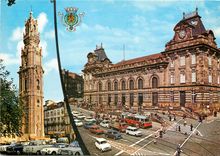 CPM Porto Portugal la tour de Clérigos et gare de St Bento