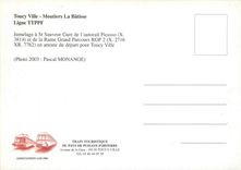 CPM Toucy ville jumelage à St Sauveur gare de l'autorail Picasso