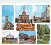 CPM Tourcoing église St Christophe hotel de ville centre général de Gaulle la gare le Mongy le parc