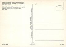 CPM Sslidj the lidingo railway cars displays three different liveries at Aga