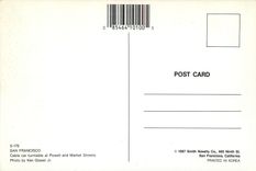 CPM San Francisco cable car turnable at powell and market streets