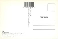 CPM San Francisco cable cars passing on the hide street line stop Russian hill 