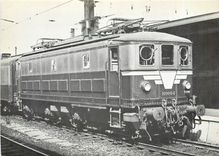 CPM SNCB Bruxelles Midi locomotive électrique construite par Baume et Marpent