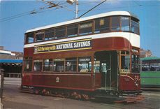 CPM Tramcar built by Edinburgh Corporation now operating at blackpool on loan from Lothian museum 