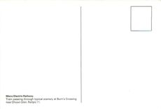 CPM Manx Electric railway train passing through typical scenery at Burn's Crossing