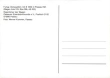 CPM Eigentumer der Wagen Passauer Eisenbahnfreunde eV Postfach 2162 D 8390 Passau 