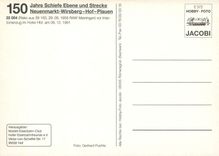 CPM 150 Jahre Schiefe Ebene Strecke Neuenmarkt Wirsberg Hof Plauen 22 004 