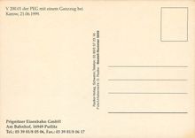 CPM V 200 01 der PEG mit einem Ganzzug bei Karow 