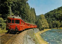 CPM Sihltalbahn Zurich Selnah Adliswil Sihlbrugg Pendelzug bei Sihlwald 