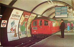 CPM Tube train entering Piccadilly Circus Station London 