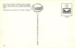 CPM Tube train entering Piccadilly Circus Station London 