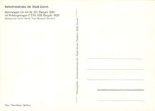 CPM Verkehrsbetriebe der Stadt Zurich Motorwagen Ce 44 Nr 321 