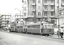 CPM Alexandria Dreiwagenzuge d Zwanziger Jahre verkehren auf der Vorortslinie nach Ramleh 