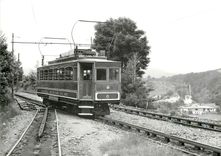 CPM Sneafell Triebwagen 6 beim Depot Laxey 