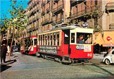 CPM Tram vies de Barcelona Cotxe 812 Serie 801 835 