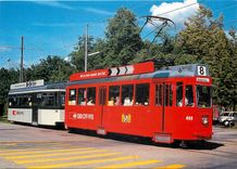 CPM Tram Xe 4 4 409 B4 1471 BVB mit SBB Werbung Bundesplatz 