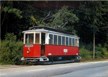 cPM Stern Hafferl tram car no 7 of the Gmunden tramway as a loan to tramway museum St Florian 