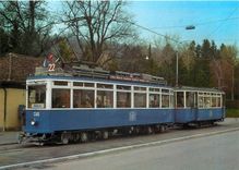cPM Zurchermtram Vierachser Anhangerzug Linie 22 Be 4 4 1346 