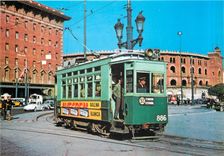 cPM Tram vies de Barcelona Cotxe 886 serie 860 889 