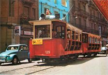 cPM Tramvies de Barcelona Cotxe 129 