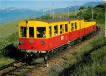CPM SNCF electric railcar class 111 118 on the section Villefranche Vernet les Bains 