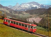 CPM Chemins de fer Electriques Veveysans Electric rack railcar BDe 24 73 near Fayaux 