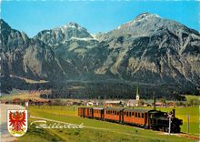 CPM Zillertal bahn mit Strass gegen Rofongebirge Tirol 