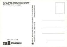 CPM Tram CP 74 Neige et soleil au Nyon St Cergue 