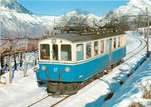 CPM Centovali Railway Locarno Domodossola electric rail car ABFe 4 4 17 near Trontano 