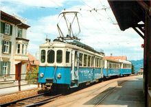 CPM Trogen Railway electric railcar BDe 4 4 14 at Trogen Terminus 