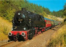 CPM Locomotive 95 027 heading a railfan special near Eisfeld 